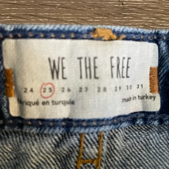 Free People Distressed Jean Skirt - Sz 25 - Picture 2 of 8